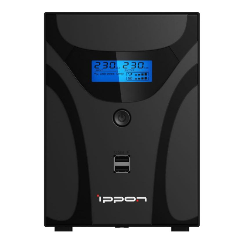 ИБП Ippon Smart Power Pro II 1600, 1600VA/960Вт, черный - фото 3