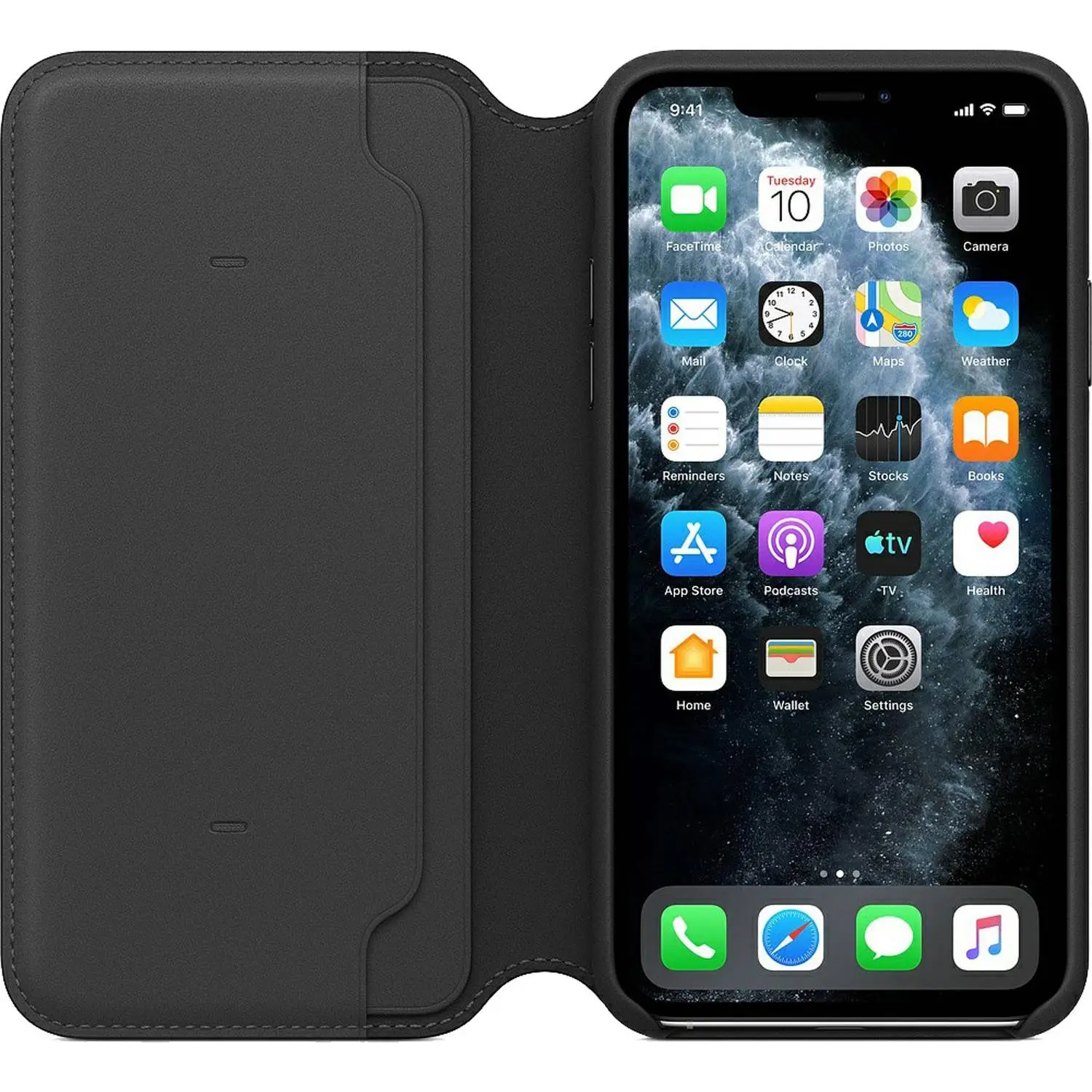Чехол -книжка Apple Leather Folio для iPhone 11 Pro Max, чер, MX082ZM/A - фото 2