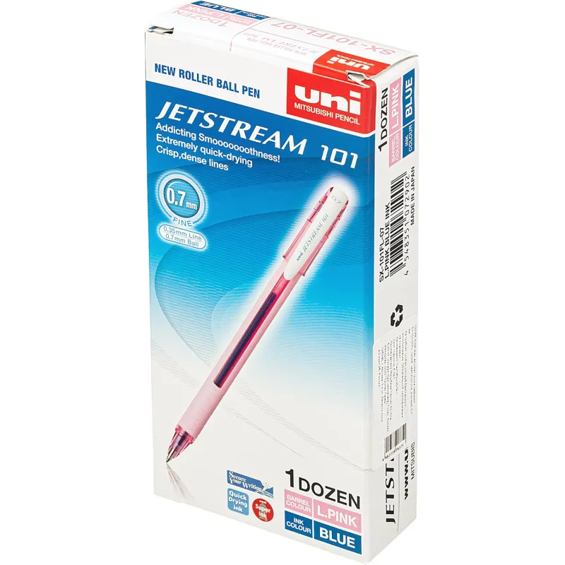 Ручка шариковая неавтомат. Uni Jetstream SX-101FL-07 L.PINK BLUE 0,7 - фото 7