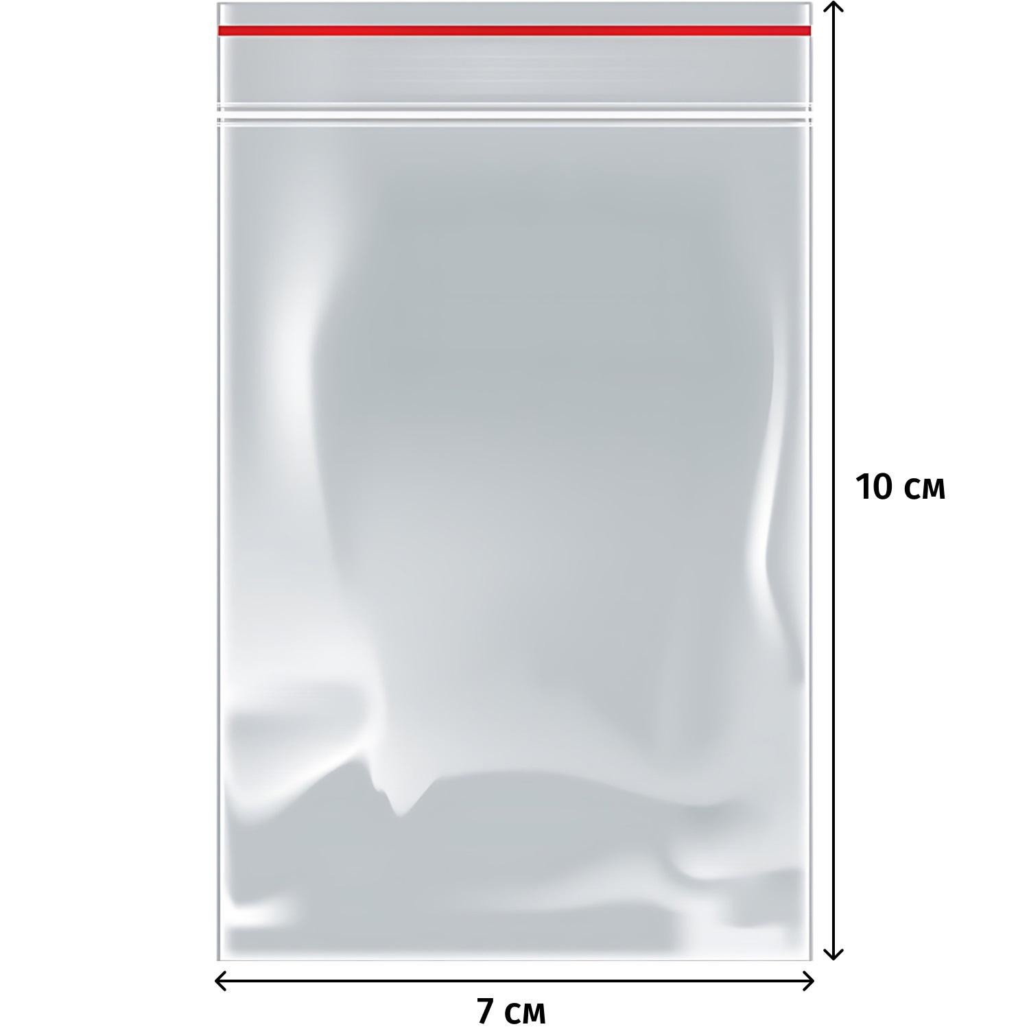 Пакет с замком (Zip Lock) 7 х 10 см, 32 мкм, 1000 шт/уп - фото 2