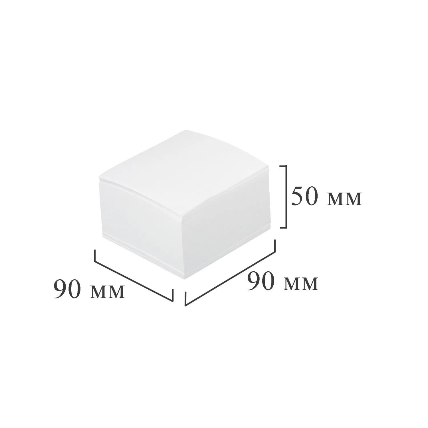 Блок для записей ATTACHE запасной 9х9х5 белый блок 80г, 3штуки/спайка - фото 2