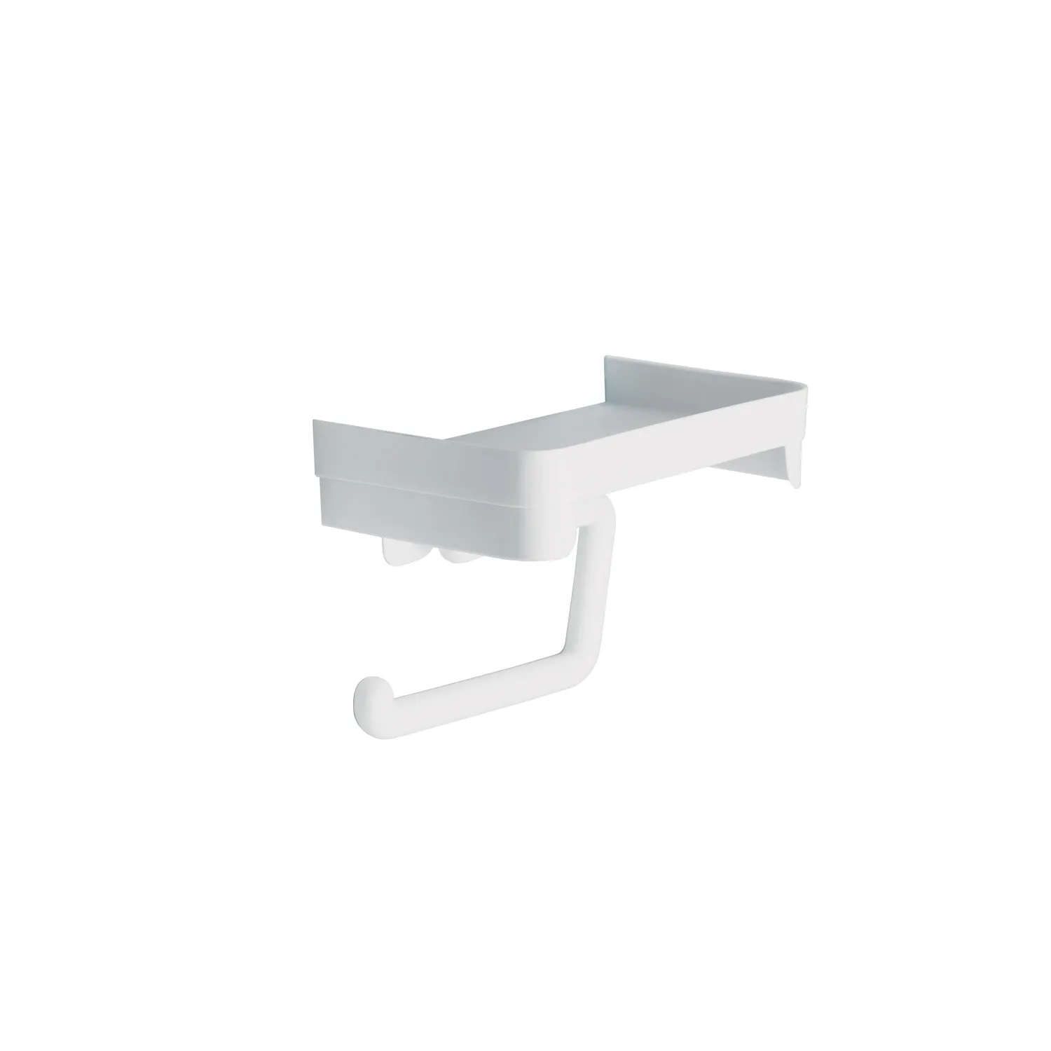 Держатель для туалетной бумаги пластиковый с полоч Держатель для туалетной бумаги пластиковый с полоч - фото 1