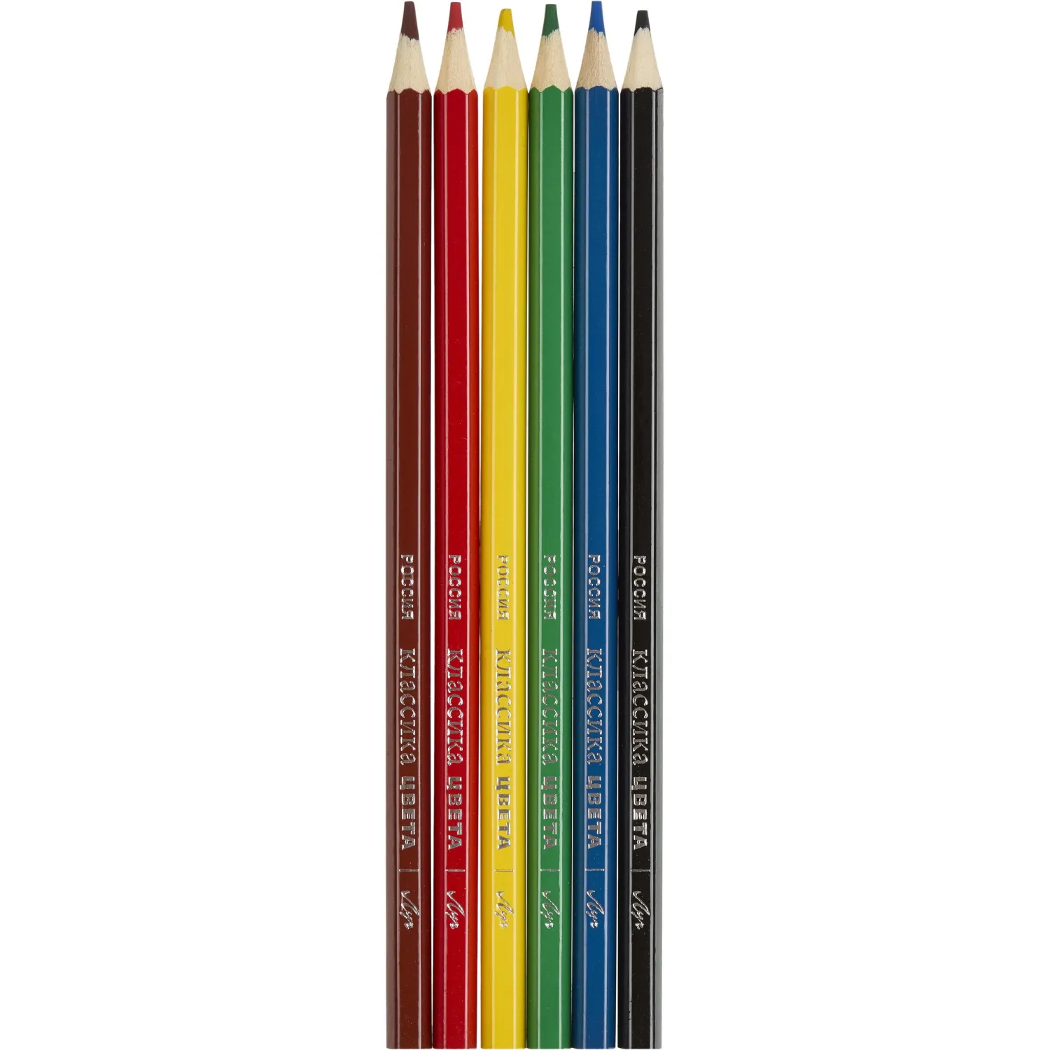 Карандаши цветные 6 цв, 6-гран, ЛУЧ Классика, 29С 1709-08 - фото 2