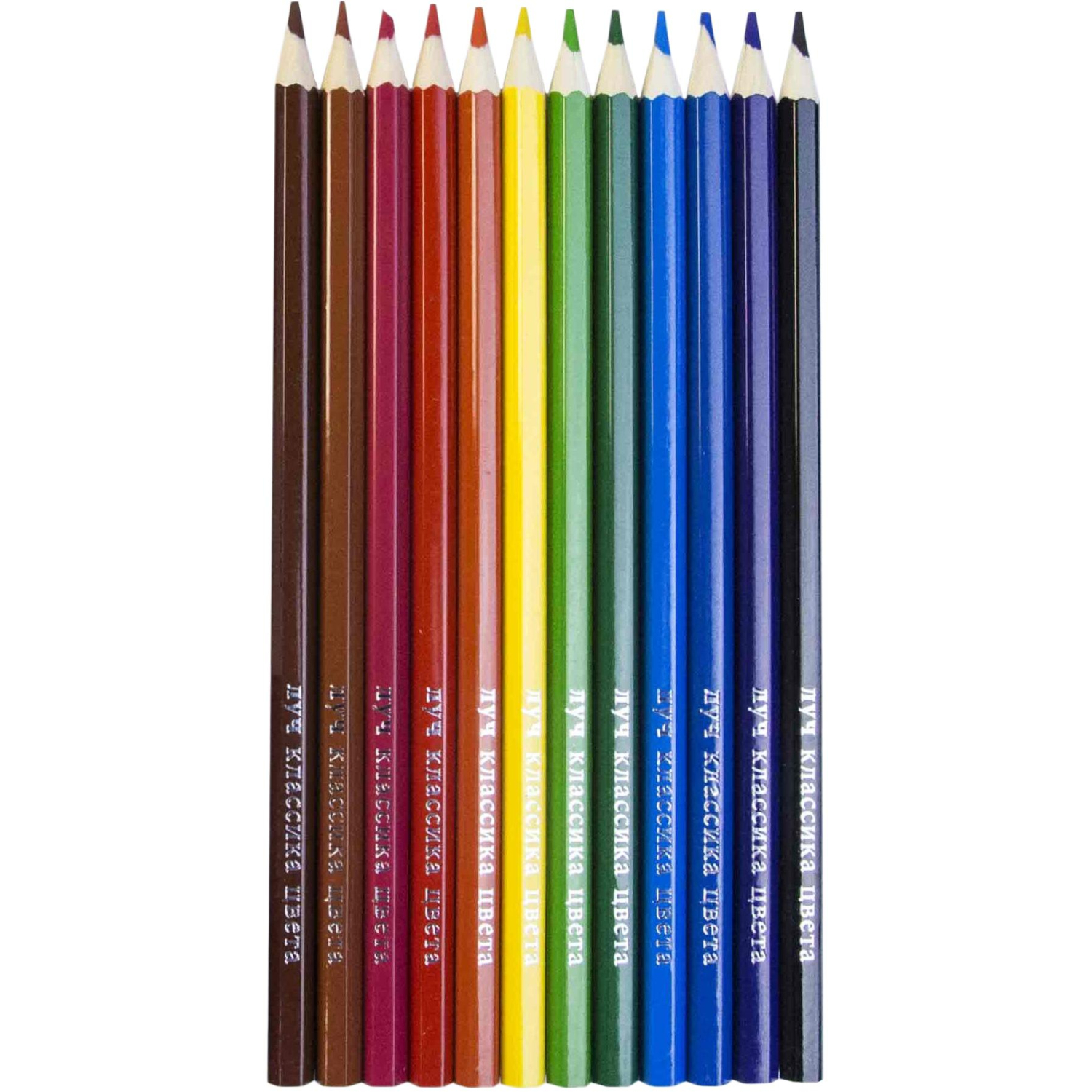 Карандаши цветные 12 цв, 6-гран, ЛУЧ Классика, 29С 1710-08 - фото 2