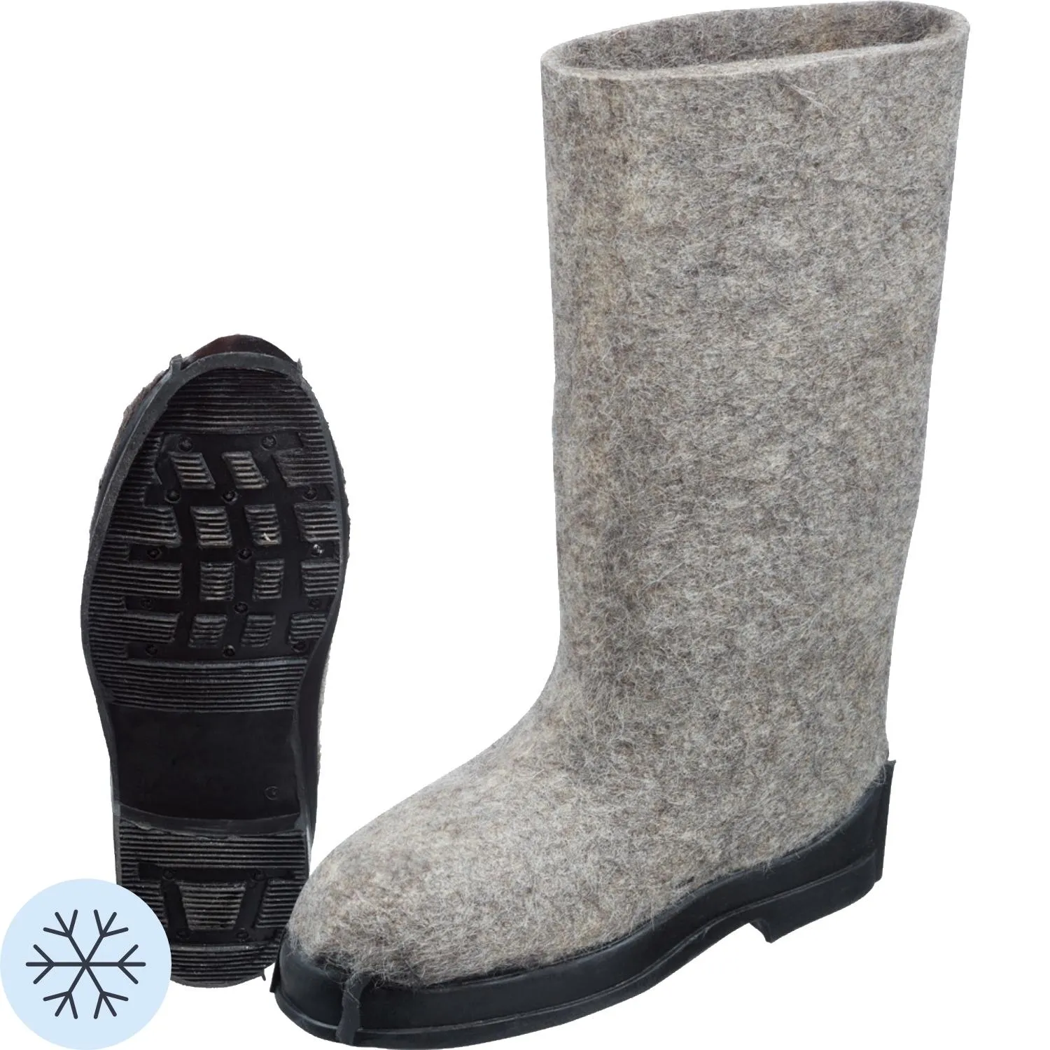 Валенки серые на резиновой подошве 14 РП  р.44/31 - фото 1