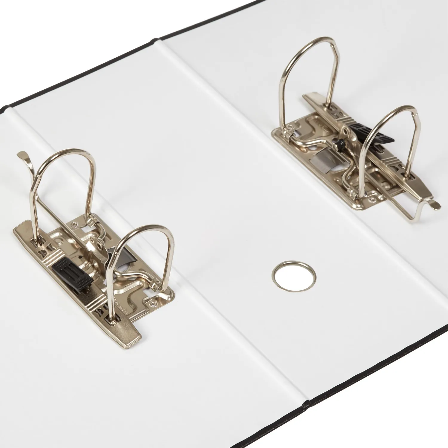 Папка-регистратор с ароч.мех. PVC без мет/уг 125мм черная,ПБП1,карм.кор - фото 2