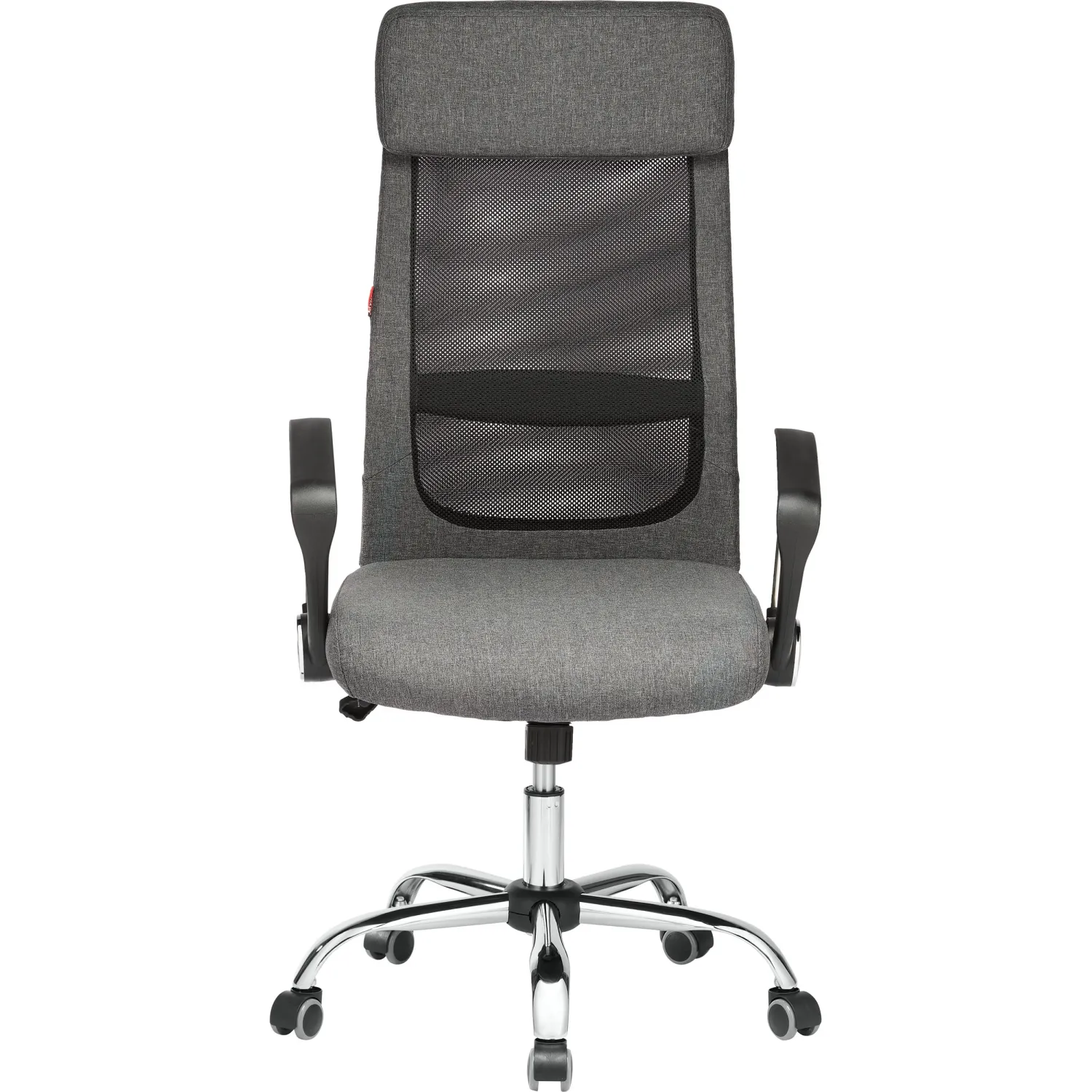 Кресло BN_Sp_EChair-589 TC сетка/ткань черный/серый, хром - фото 2