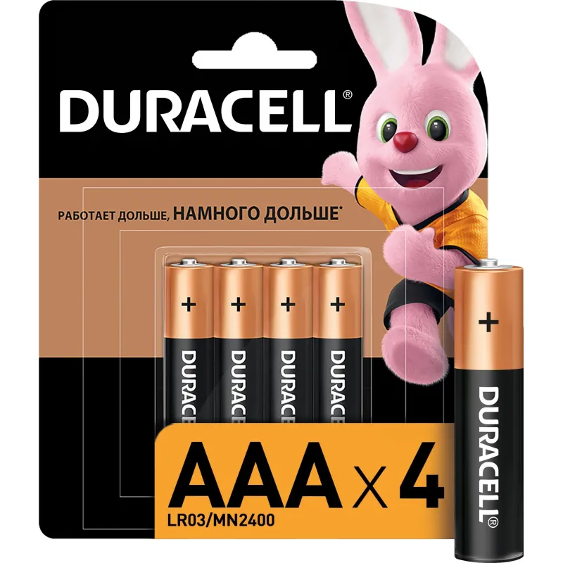 Батарейка DURACELL BASIC ААA/LR03-4BL - фото 1