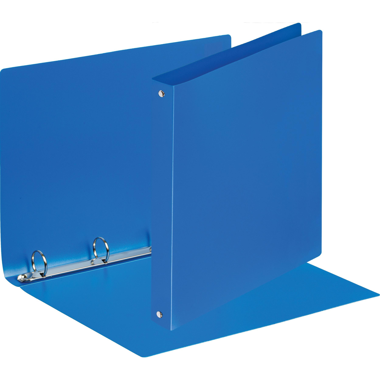 Папка на 4-х кольцах пласт. 25/32мм А4 ATTACHE F504/045 синяя - фото 2