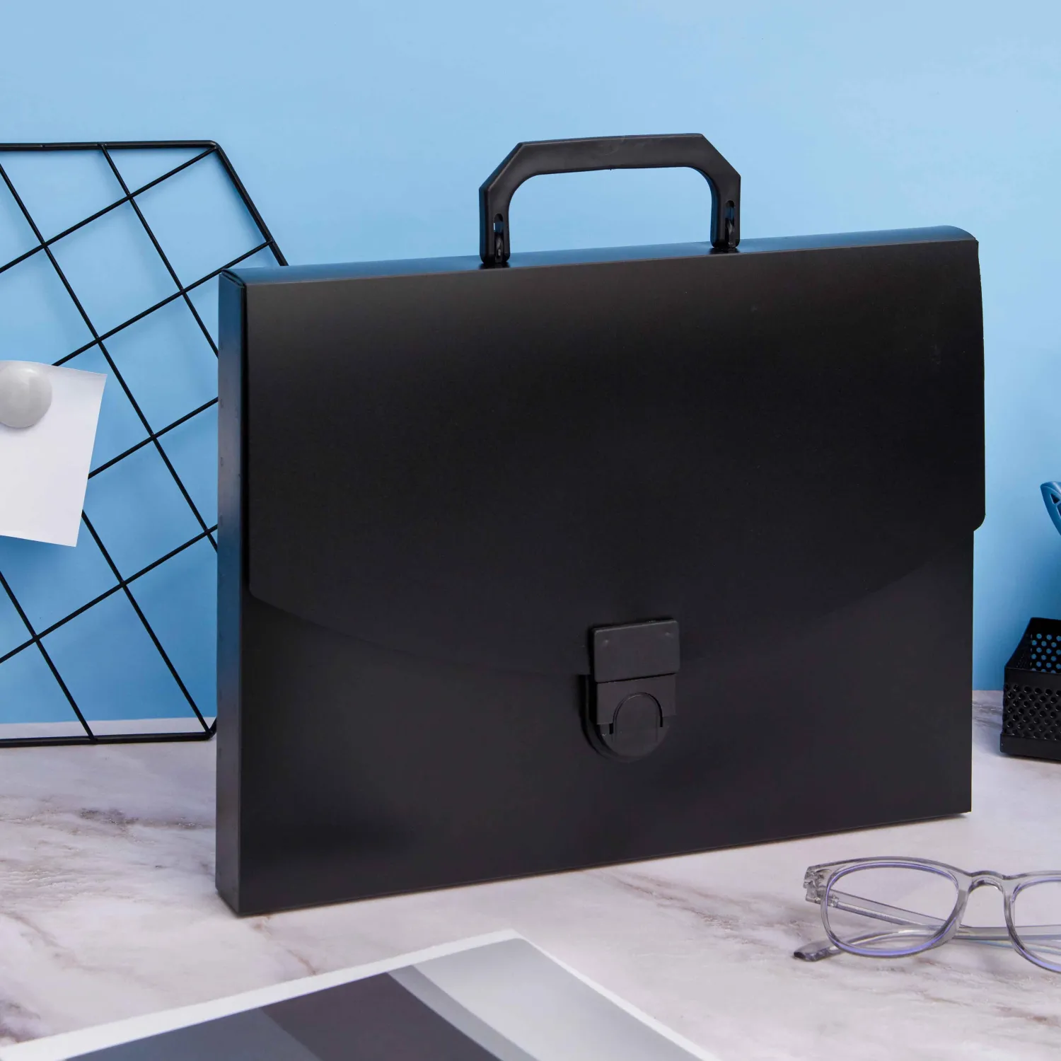 Папка-портфель пласт. ATTACHE A4/06 30мм черный - фото 8