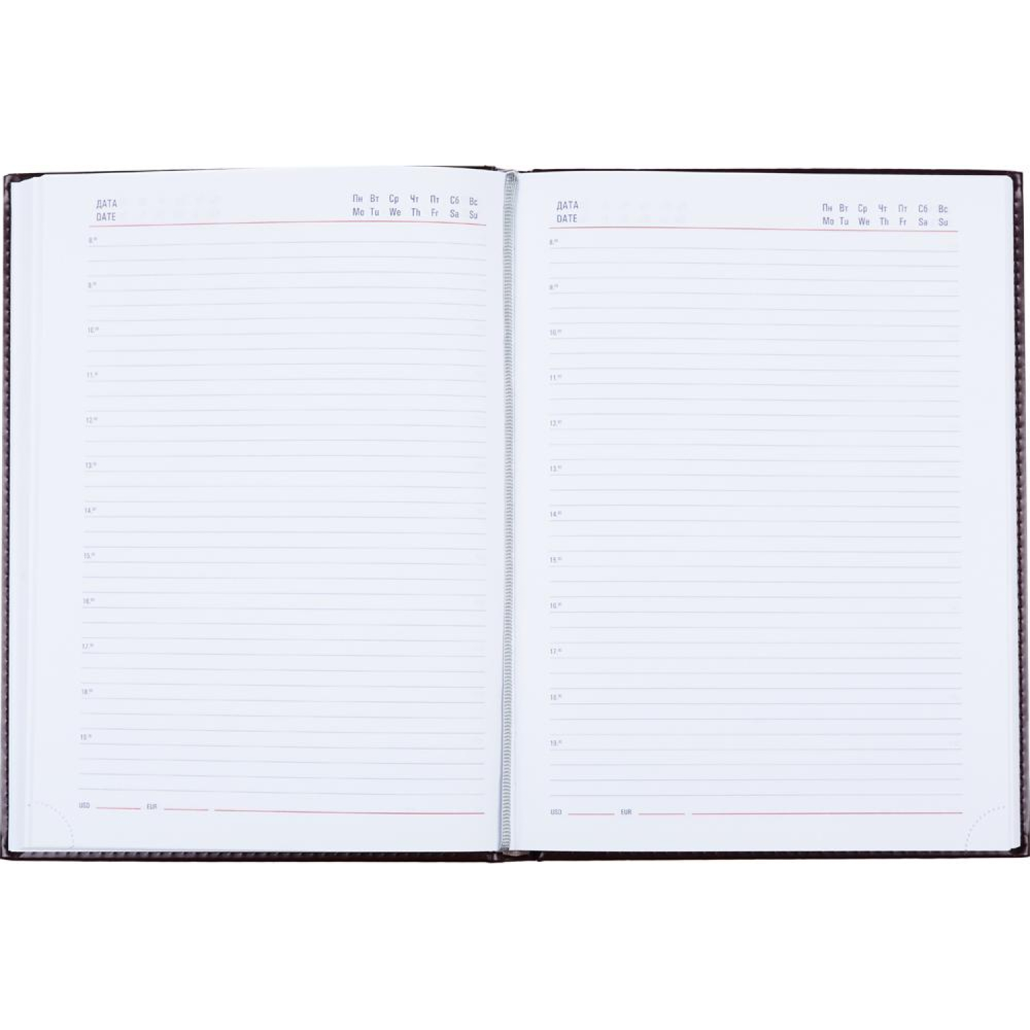 Ежедневник недатированный бордо,А4,202х272мм,176л,АТТАСНЕ КАНЬОН - фото 2