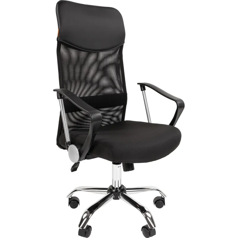 Кресло VT_CHAIRMAN 610 сетка/ткань/экокожа черный, хром - фото 1