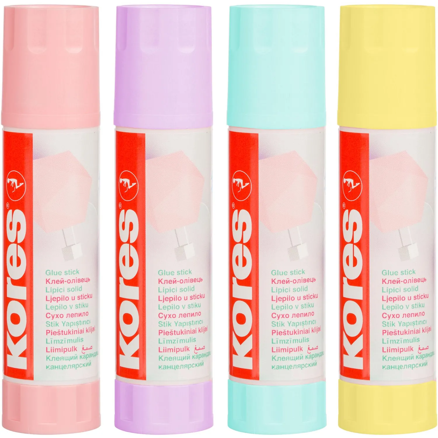 Клей-карандаш 20г Kores Pastel ассорти:розовый, желтый, фиолетовый ,мятный Клей-карандаш 20г Kores Pastel ассорти:розовый, желтый, фиолетовый ,мятный - фото 2