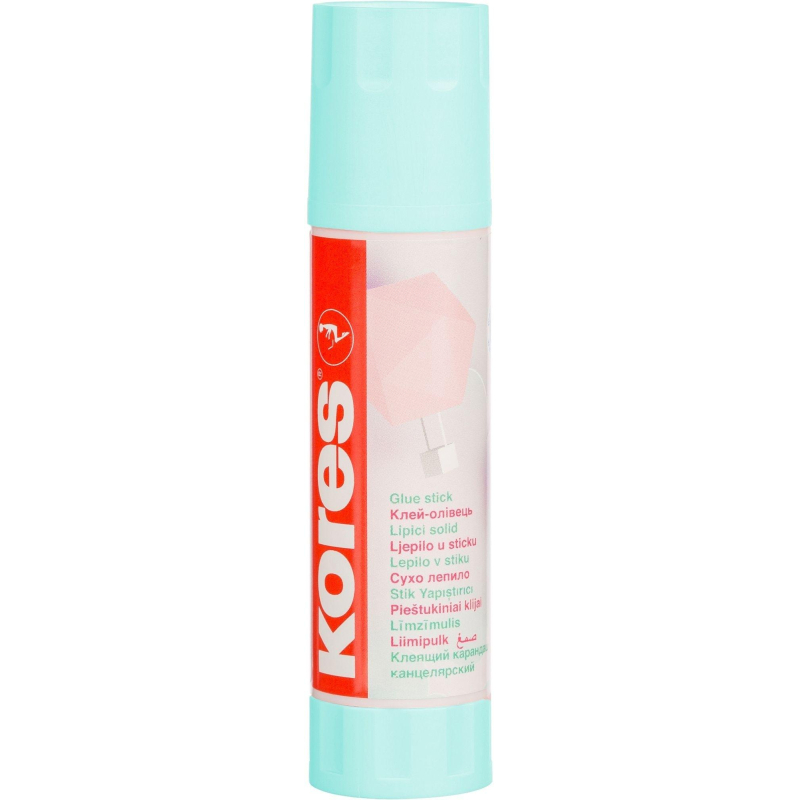 Клей-карандаш 20г Kores Pastel ассорти:розовый, желтый, фиолетовый ,мятный - фото 6