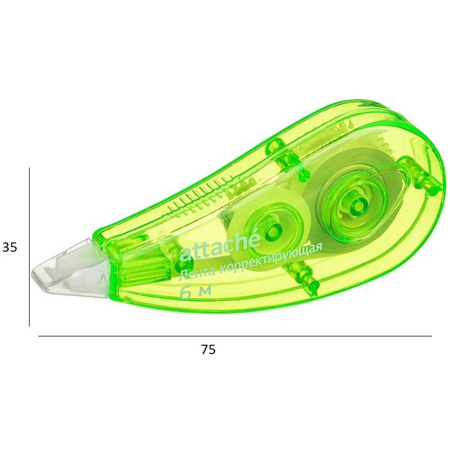 Корректирующая лента Attache Economy 5ммх6м, цвет ассорти, AN Корректирующая лента Attache Economy 5ммх6м, цвет ассорти, AN - фото 6