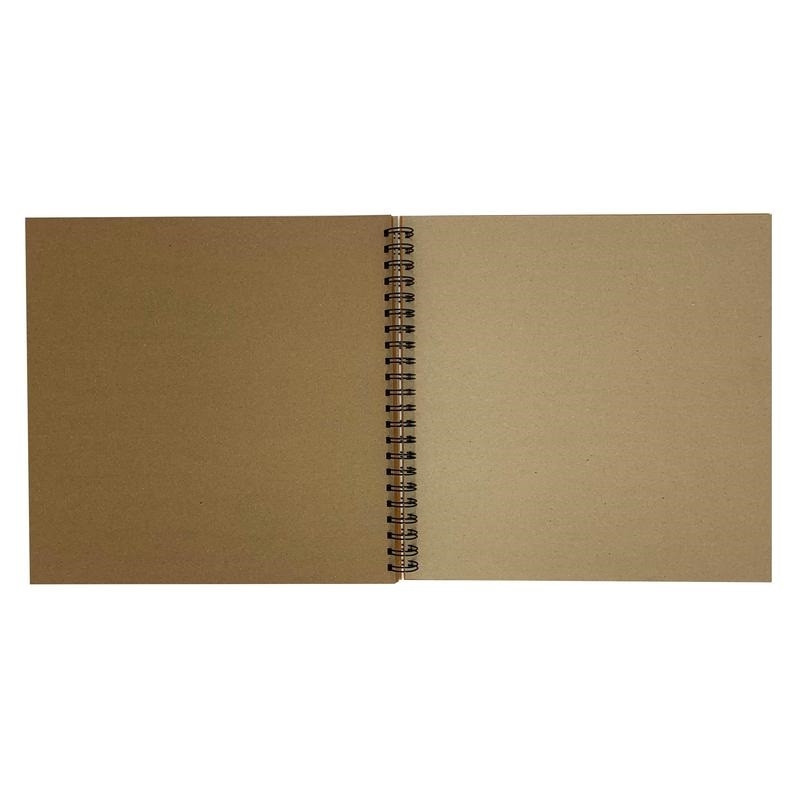 Скетчбук для эскизов Kroyter 195х195,40л,бл.краф140г,спир,обл.тв.Kraft00133 - фото 2