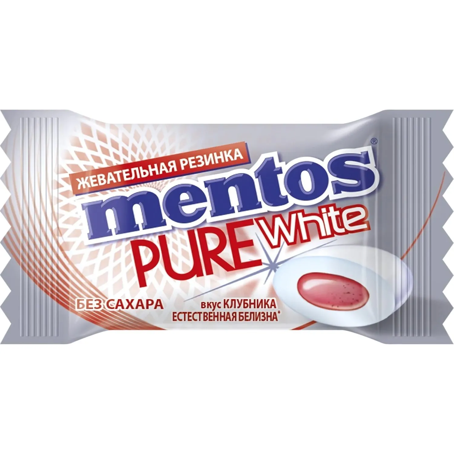 Жевательная резинка Mentos Mentos Pure White Клубника, 100 шт/уп - фото 3