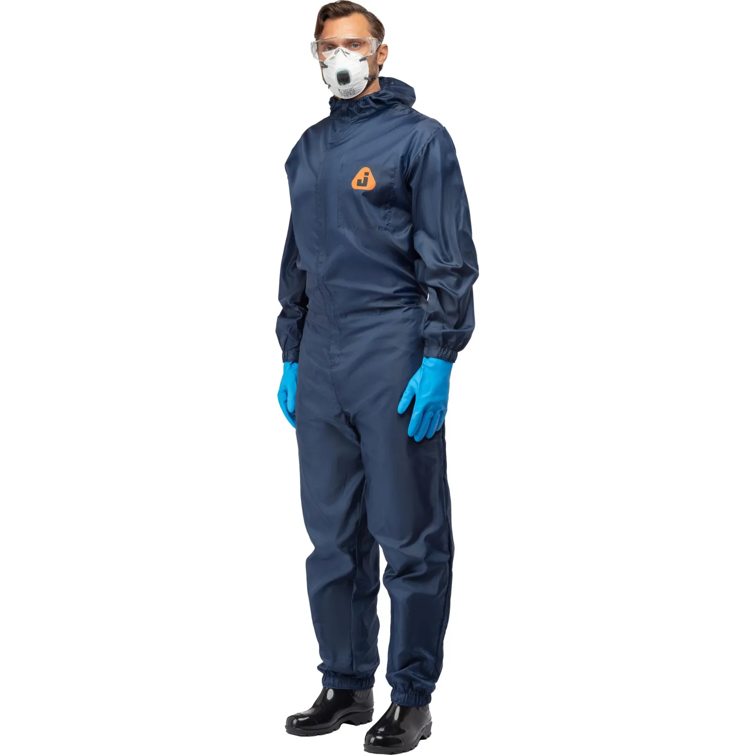 Комбинезон многоразовый защитный с капюшоном Jeta Safety JPC75b синий р. XL - фото 2