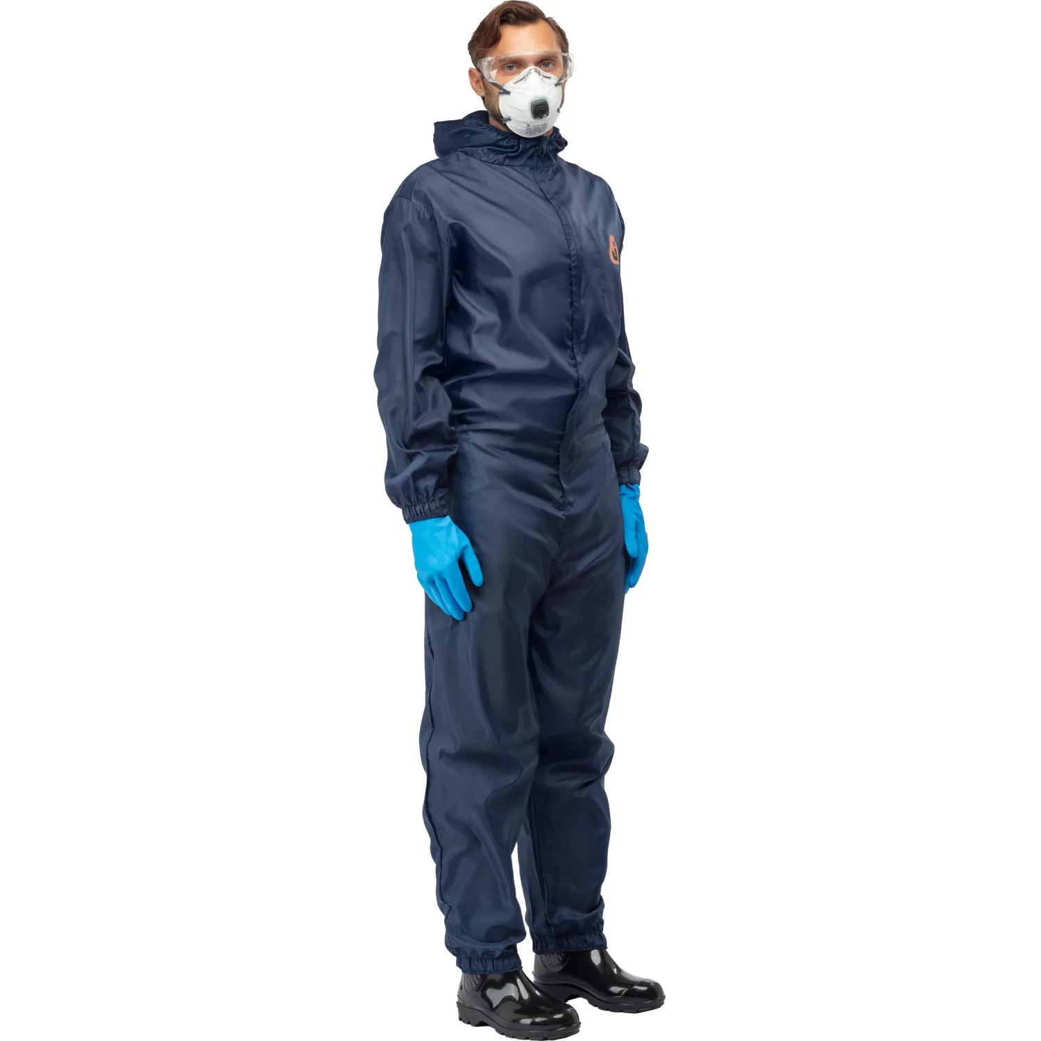 Комбинезон многоразовый защитный с капюшон Jeta Safety JPC75b синий р. XXL - фото 3