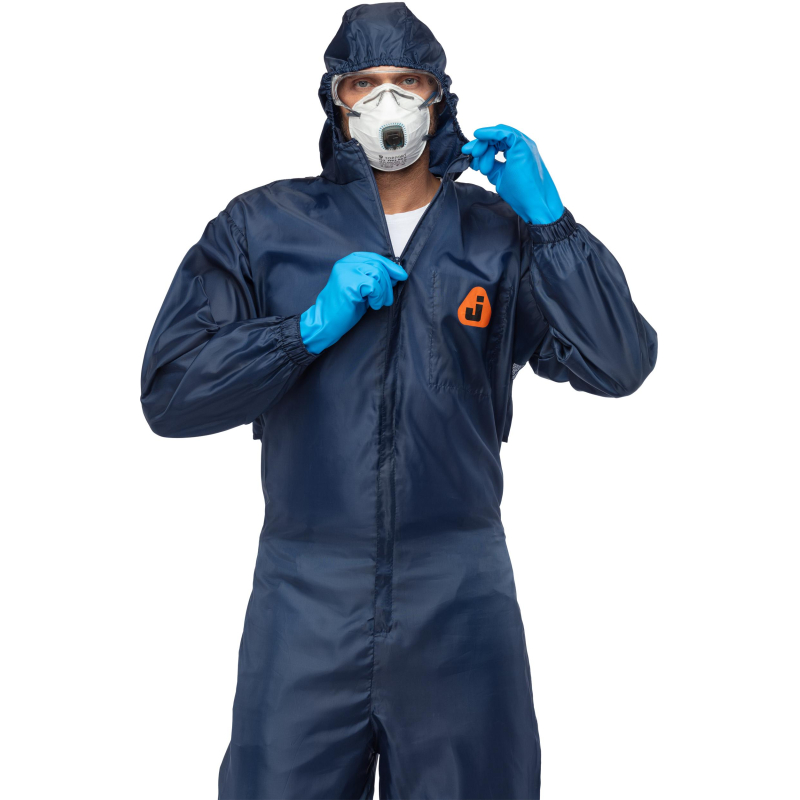 Комбинезон многоразовый защитный с капюшон Jeta Safety JPC75b синий р. XXL - фото 12