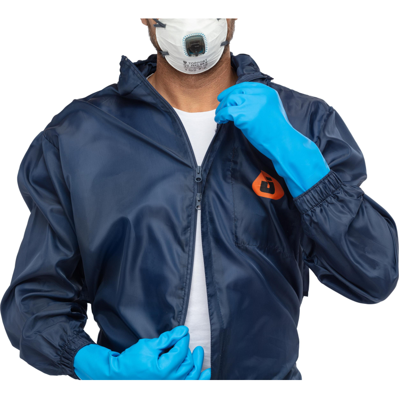 Комбинезон многоразовый защитный с капюшон Jeta Safety JPC75b синий р. XXL - фото 13