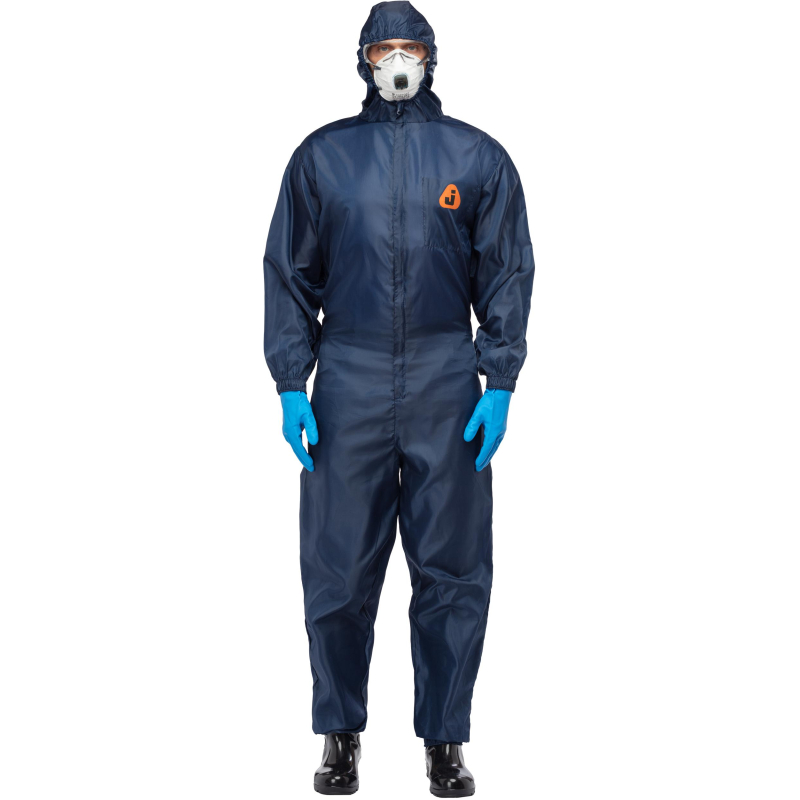 Комбинезон многоразовый защитный с капюшон Jeta Safety JPC75b синий р. XXL - фото 15