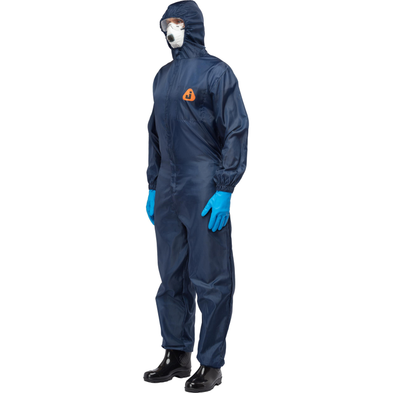 Комбинезон многоразовый защитный с капюшон Jeta Safety JPC75b синий р. XXL - фото 16