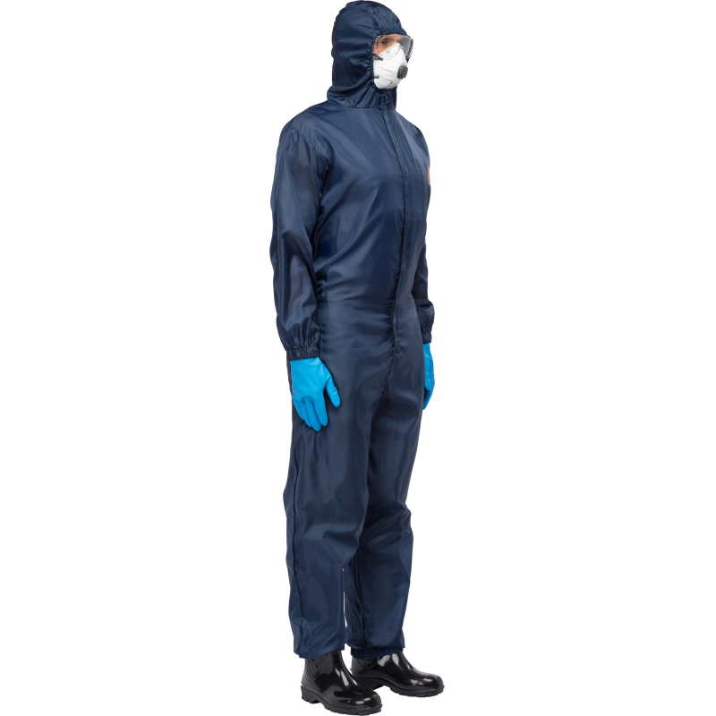 Комбинезон многоразовый защитный с капюшон Jeta Safety JPC75b синий р. XXL - фото 17