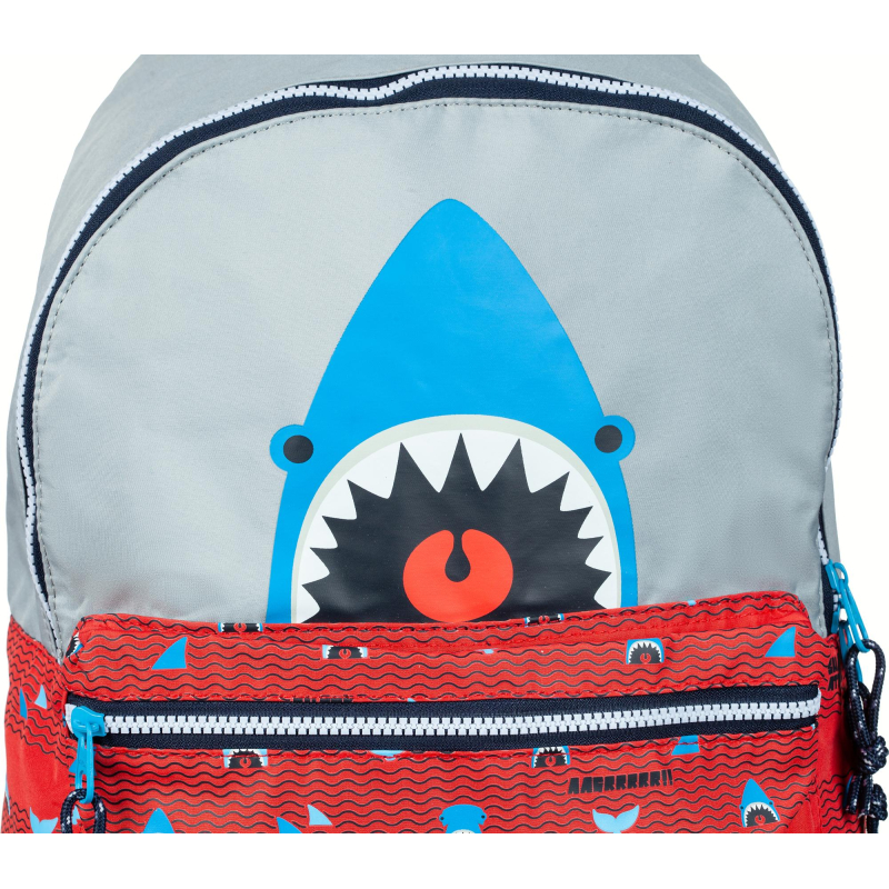 Рюкзак школьный Milan Shark Attack красно-серый, 41х30х18 см,624605SRT - фото 7
