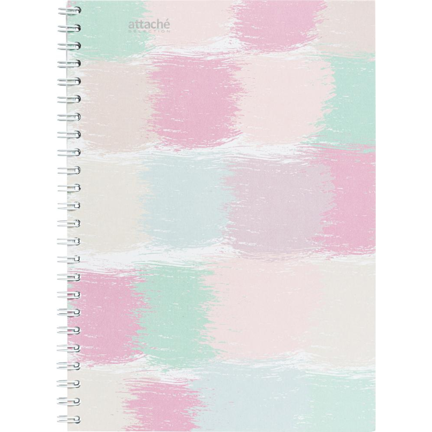Бизнес-тетрадь А5,80л,кл,гр,обл.мат.лам. Attache Selection Pastel Квадраты - фото 1