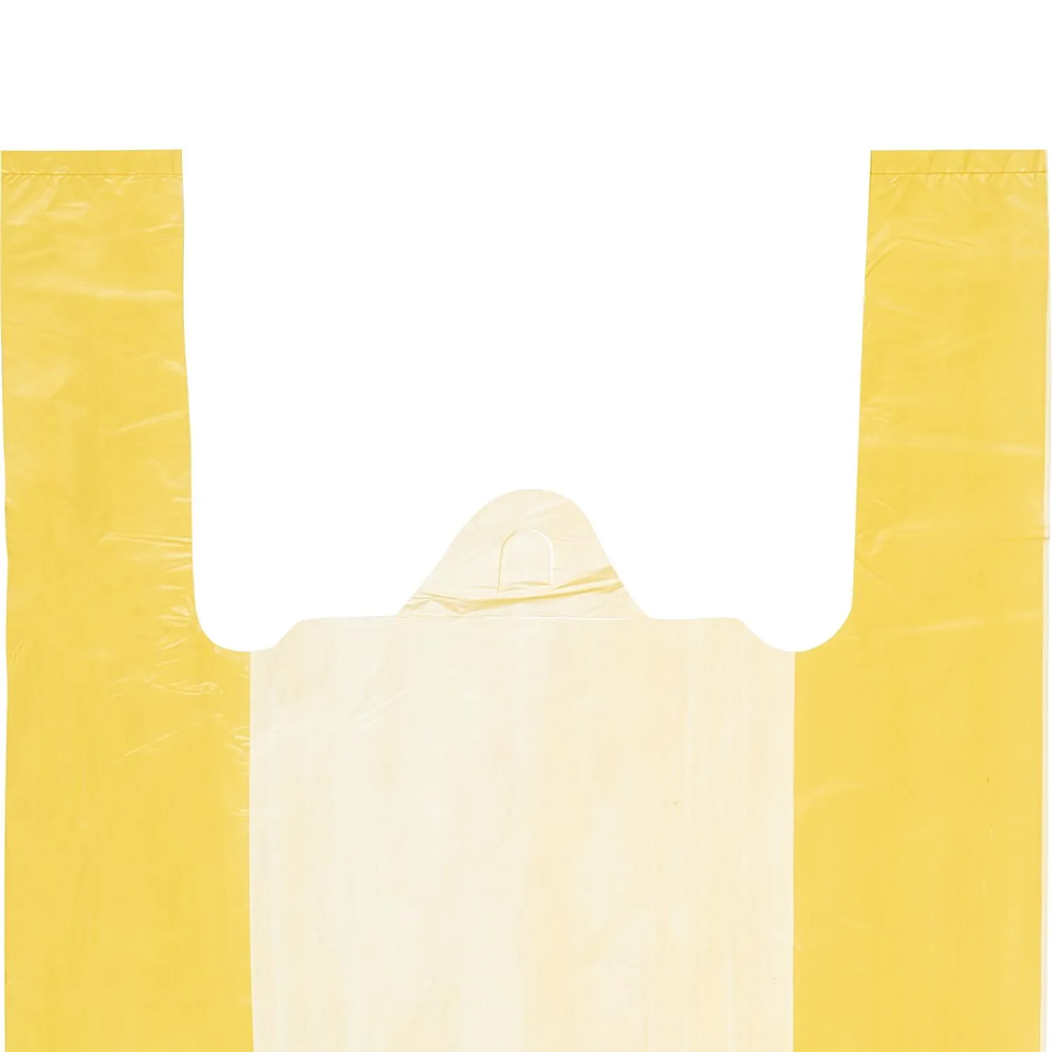Пакет-майка ПНД, 30+14x57см, желтый, 18 мкм, 100 шт./уп - фото 4