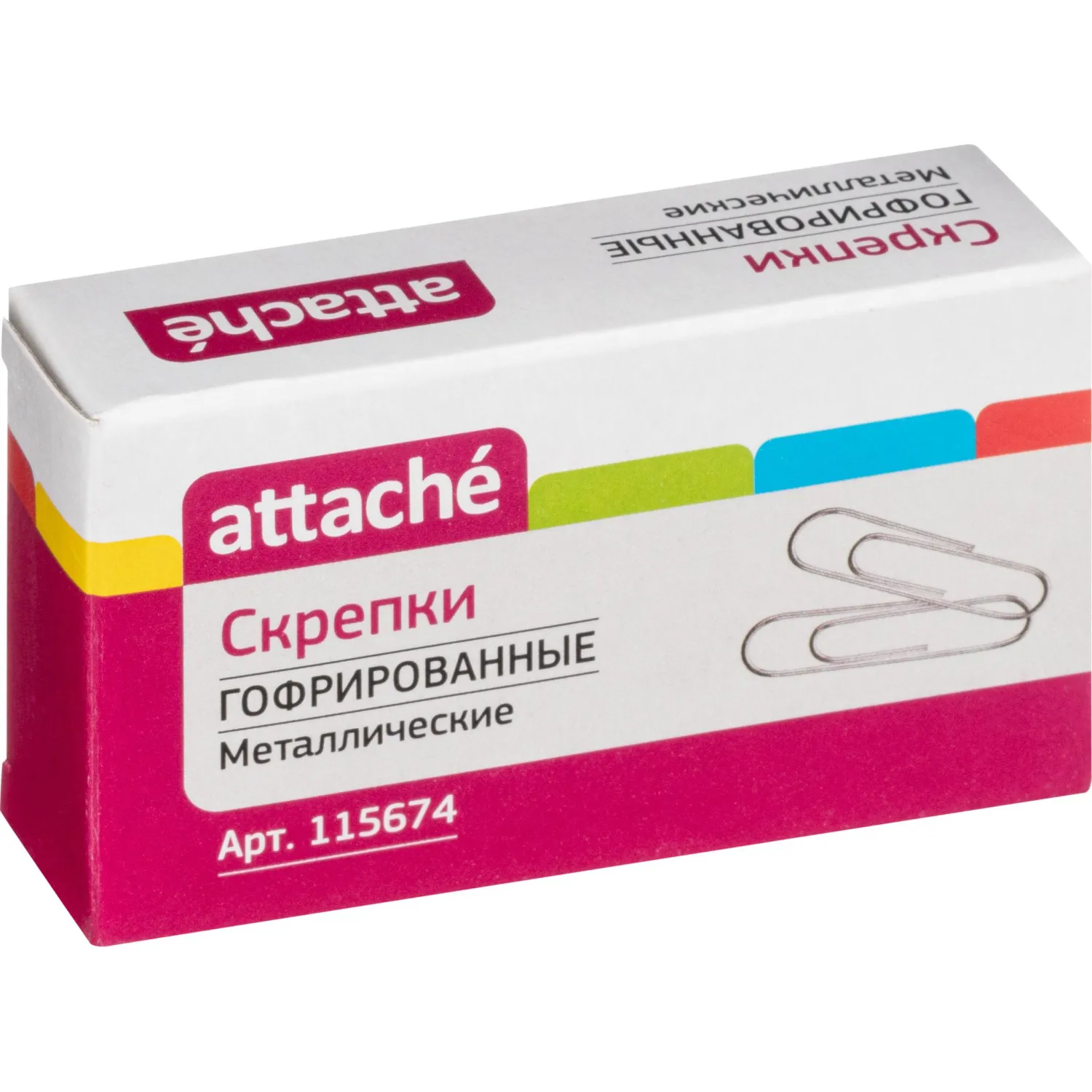 Скрепки Attache  металлические без. покрытия,50 мм,гофрированные,50шт/уп - фото 2