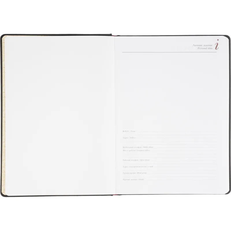 Ежедневник недатированный А4 210 х 300 мм Velvet черный 272 стр. 3-116/04 - фото 9