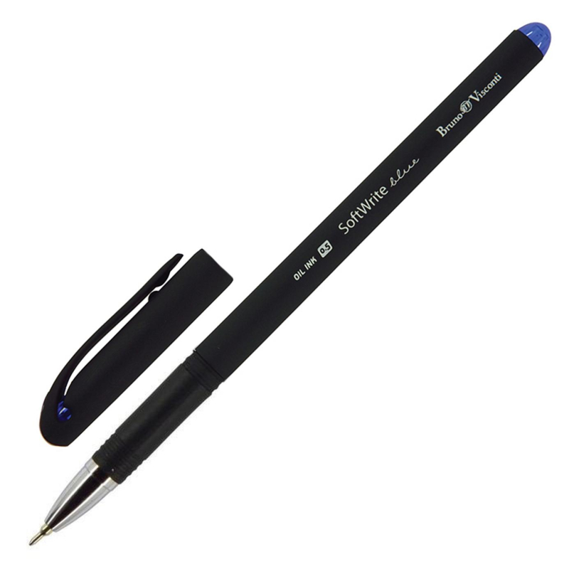 Ручка шариковая неавтомат. Softwrite Black 0,5,син,масл,манж,20-0085 - фото 2