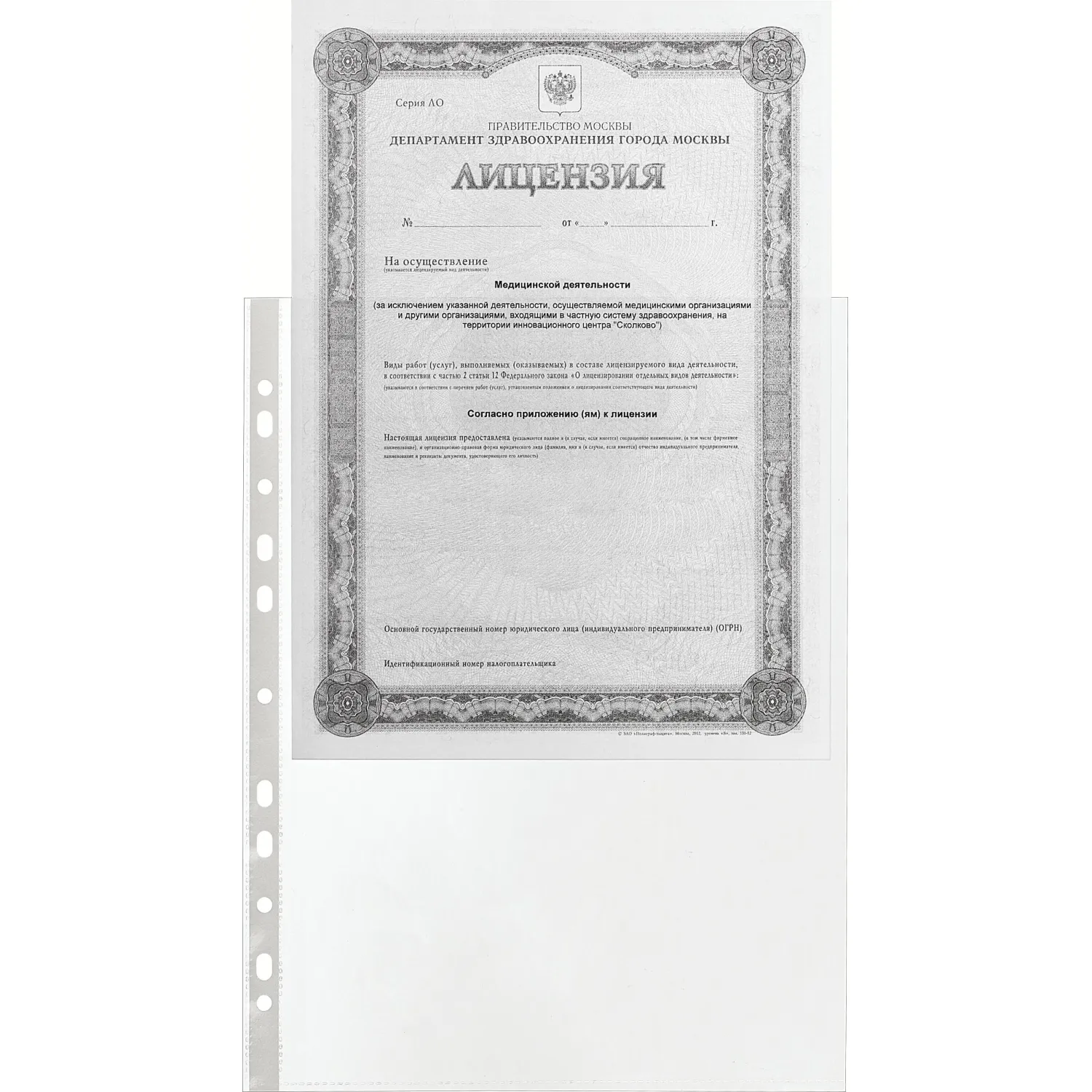 Файл-вкладыш А4 60мкм. S Элементари с перфорац,100 шт.уп - фото 2