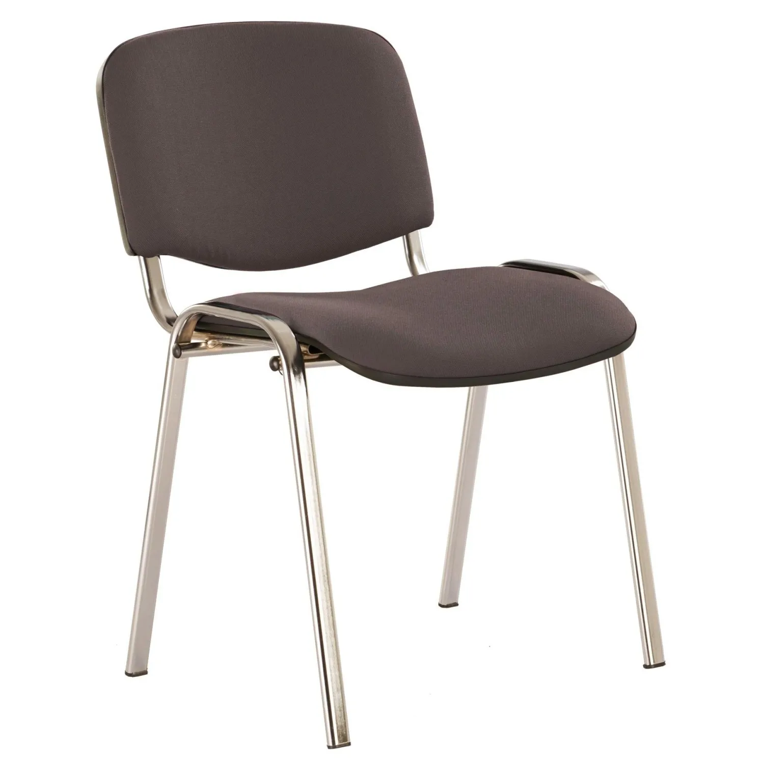 Стул UA_EChair Rio(ИЗО/ISO) серая ткань C-38, каркас хром, поперечина 18 - фото 1