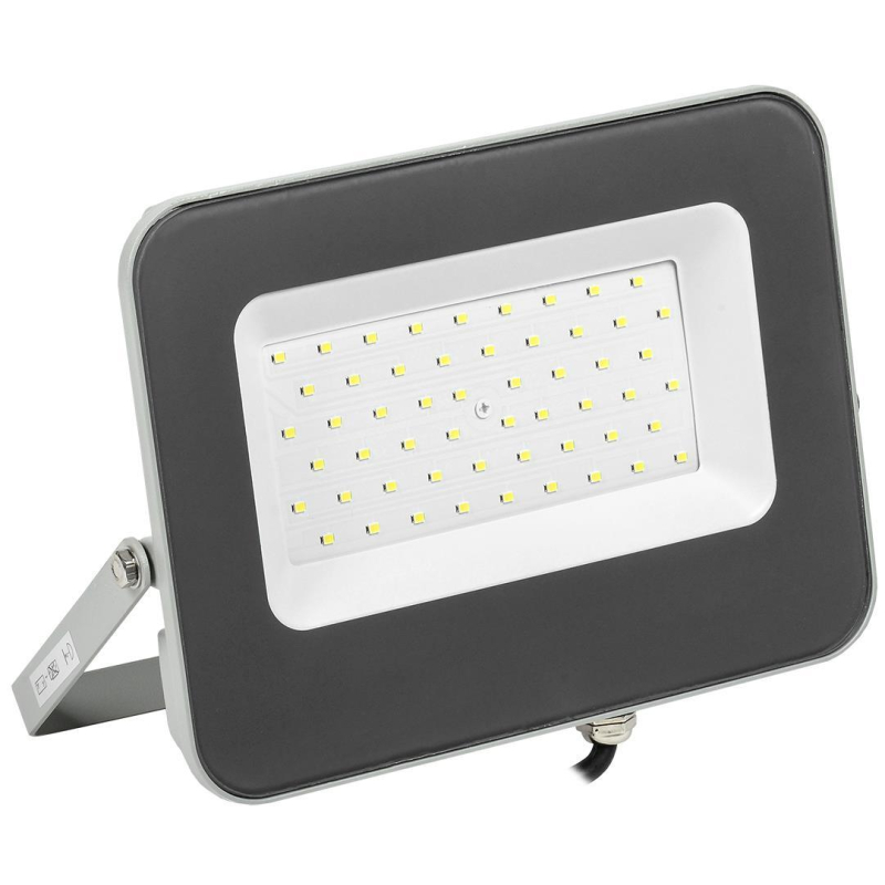 Прожектор светодиодный IEK 50Вт IP65 6500К сер. ИЭК LPDO701-50-K03 - фото 1