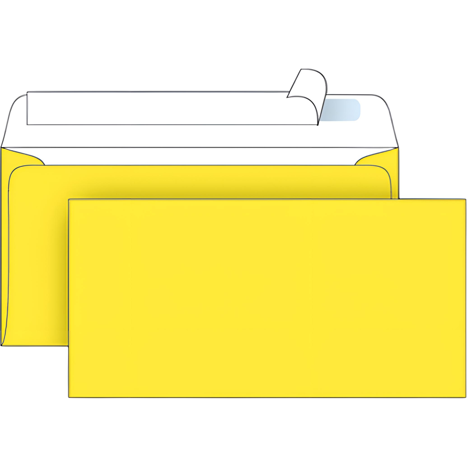 Конверт Желтый E65 стрип 110х220 90г Пинья 50шт/уп/1882 Конверт Желтый E65 стрип 110х220 90г Пинья 50шт/уп/1882 - фото 2