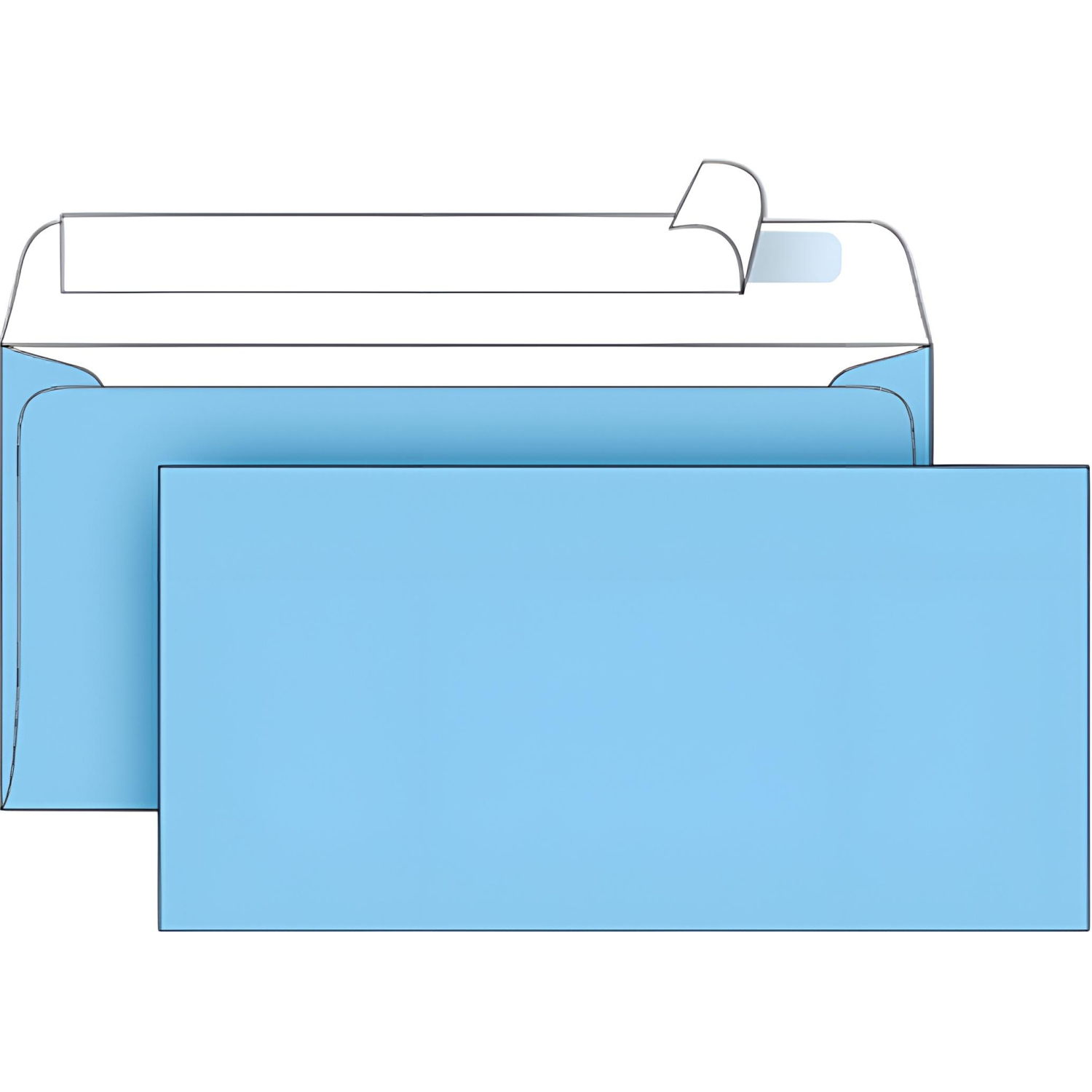 Конверт Голубой E65 стрип 110х220 90г 50шт/уп. /1884 Конверт Голубой E65 стрип 110х220 90г 50шт/уп. /1884 - фото 2