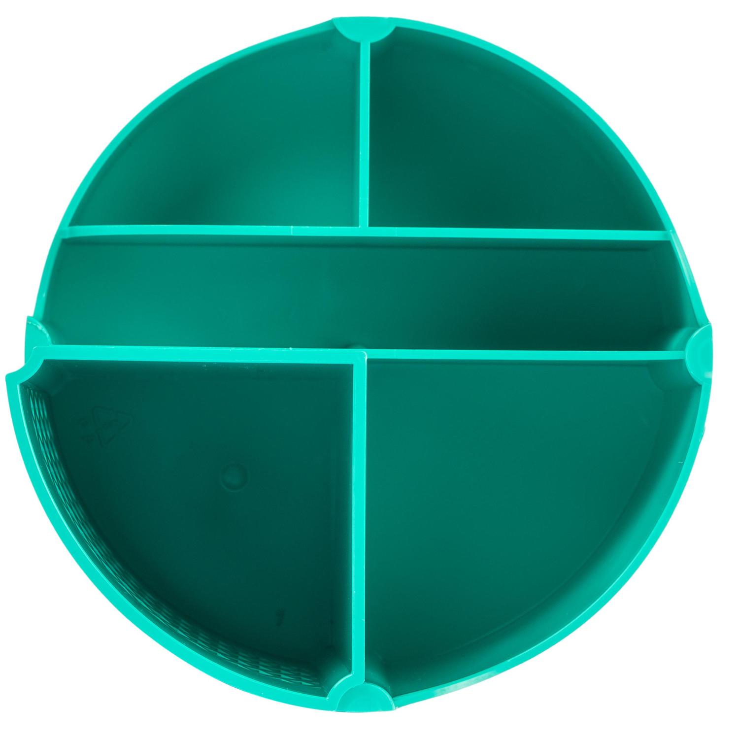 Подставка-органайзер д/канц.мелочей Attache office 6отд вращающаяся бирюз - фото 4