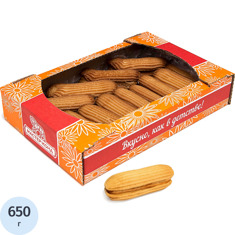 Печенье сдобное Полоска 650г, Северная Столица - фото 1