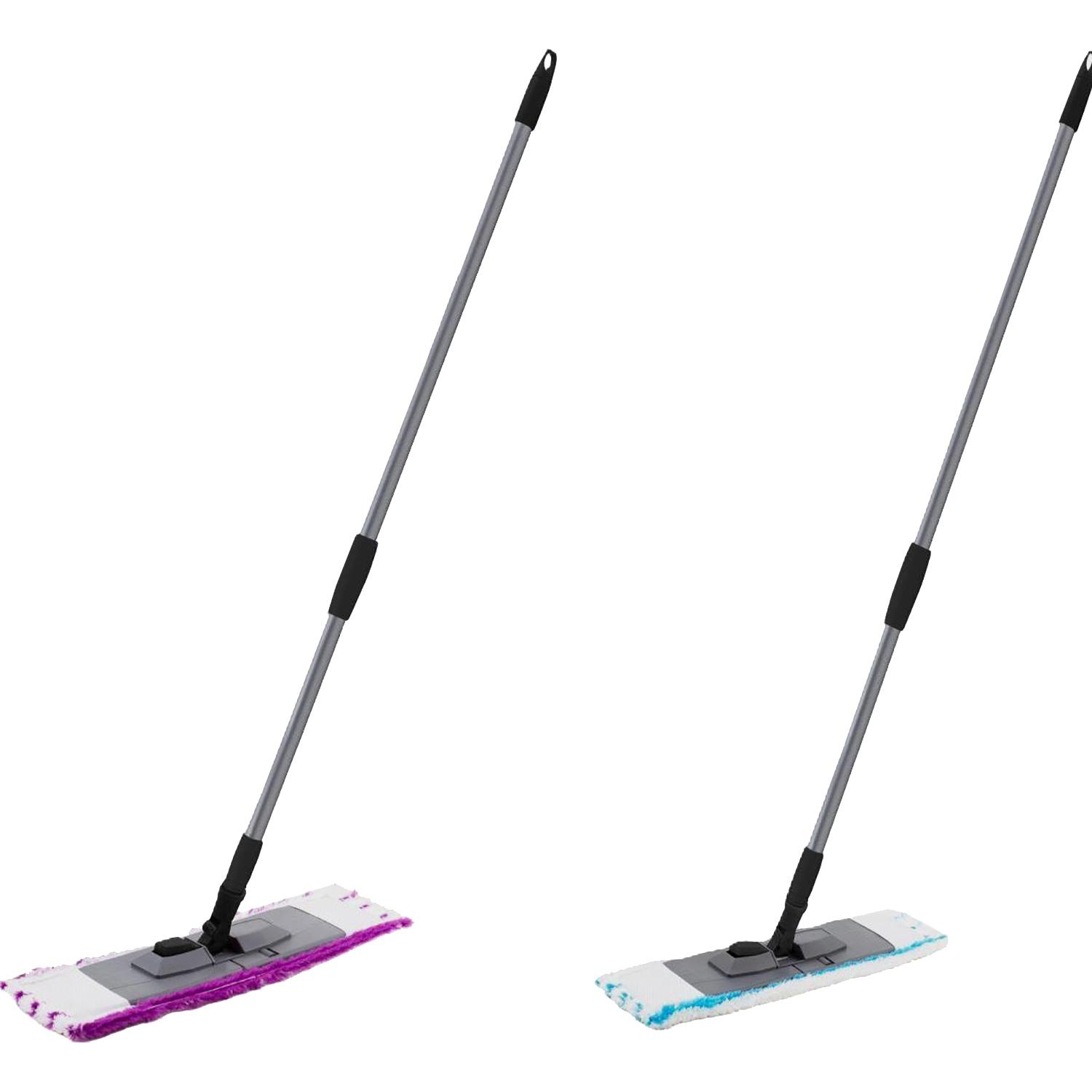 Швабра флаунд пласт 40х11 в сборе с насадк Soft микроф, телескоп.чер SV5102 - фото 2