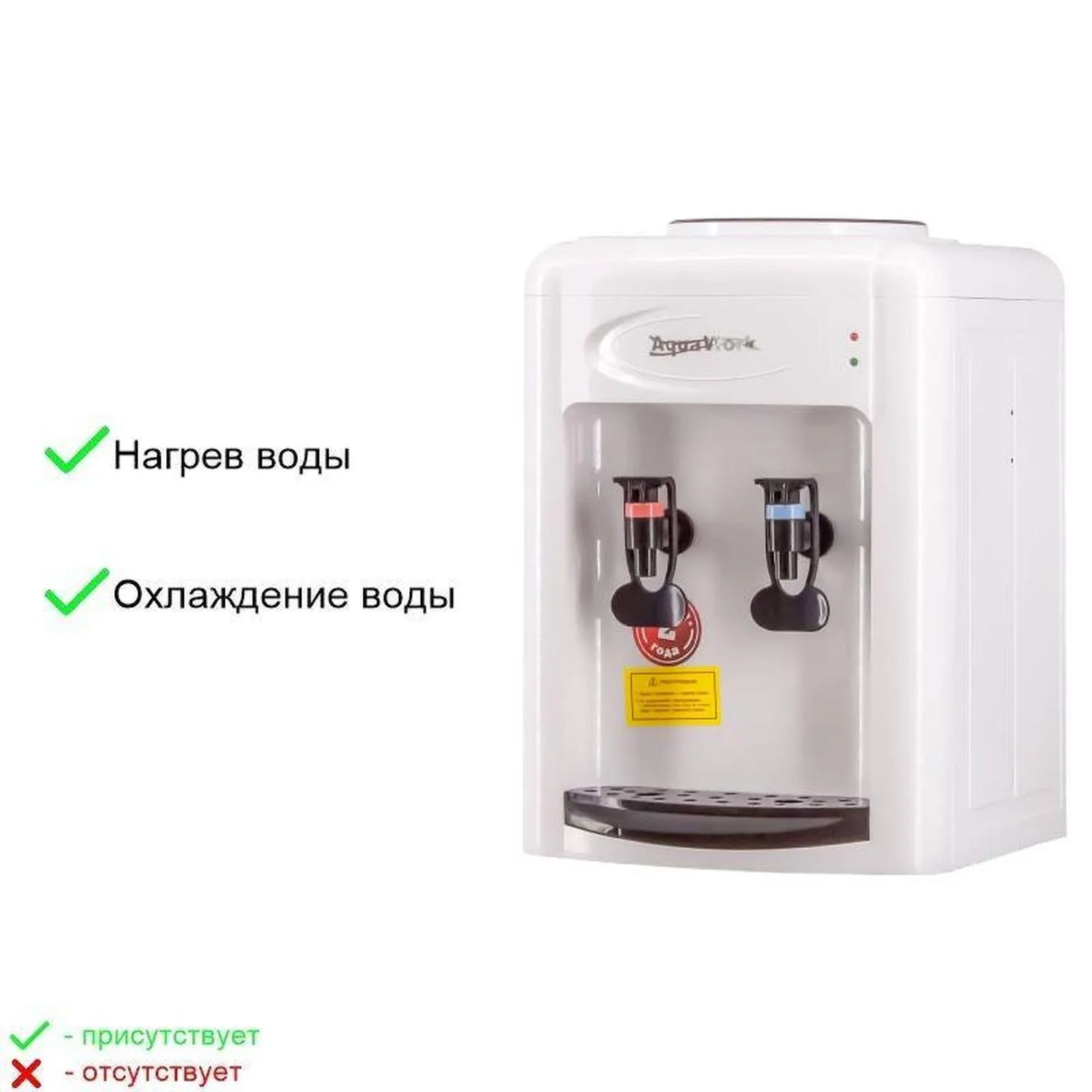 Кулер   Aqua Work 0.7TDR (бело-черный) - фото 3