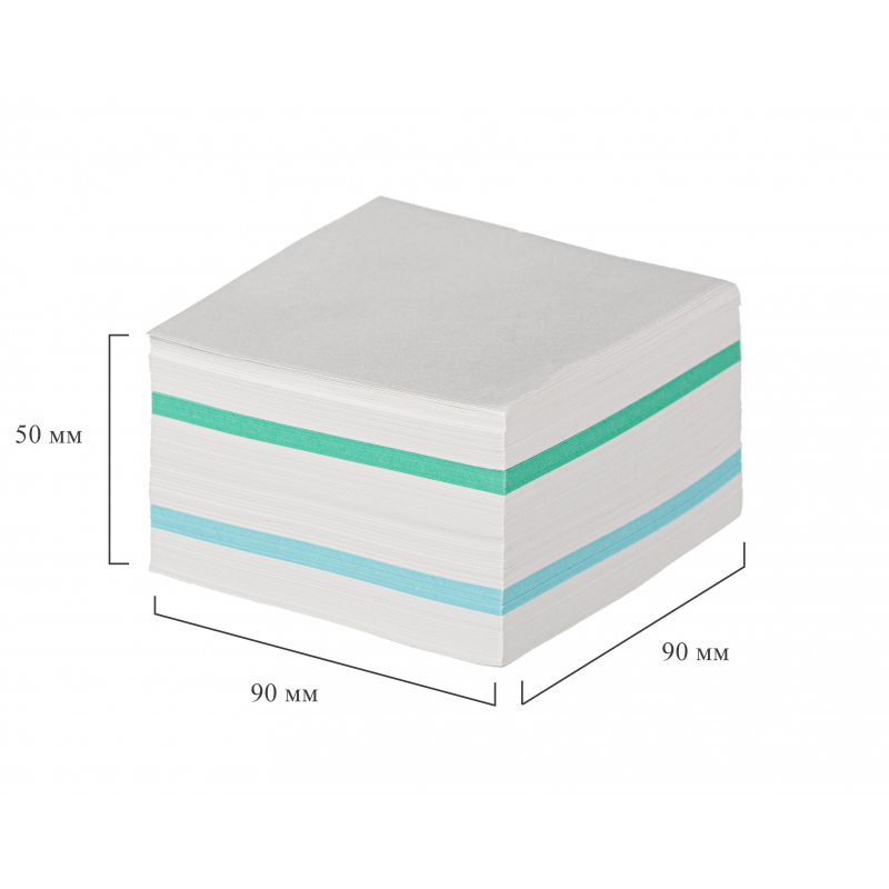 Блок для записей  запасной 9х9х5 цветной 65-80г - фото 2