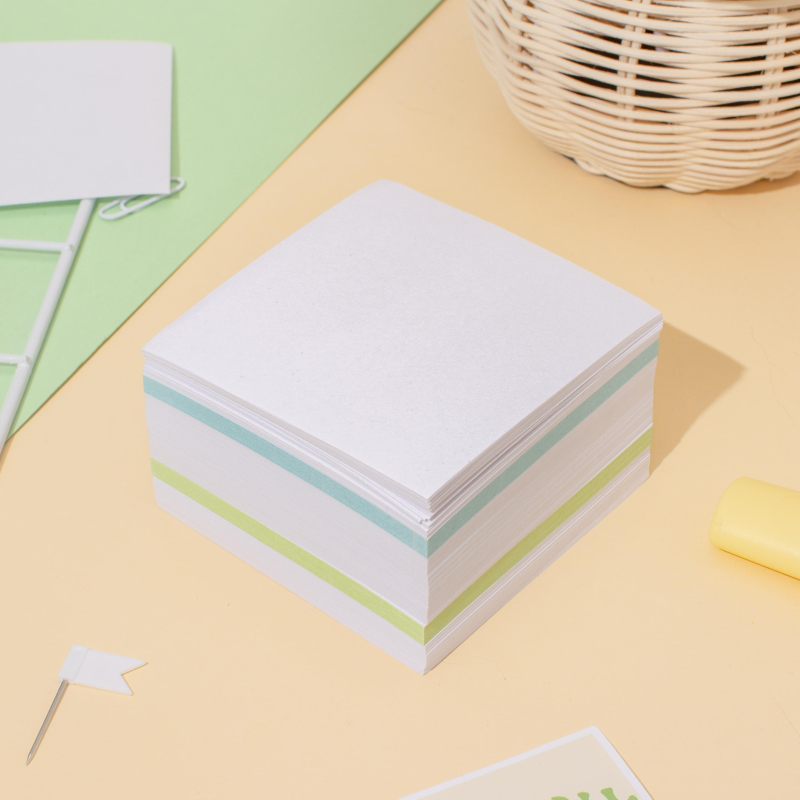 Блок для записей  запасной 9х9х5 цветной 65-80г - фото 4