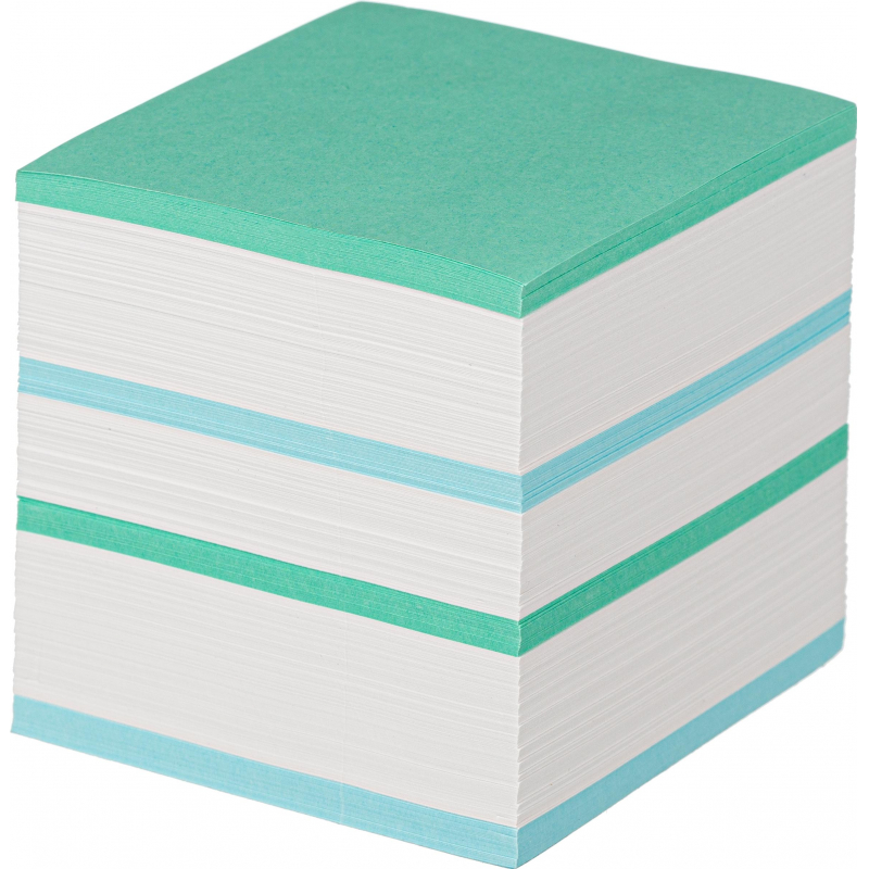 Блок для записей  запасной 9х9х9 цветной 65-80 г - фото 1