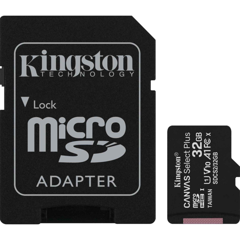 Карта памяти Kingston Canvas Select Plus microSDHC UHS-I +ад, SDCS2/32Gb - фото 1