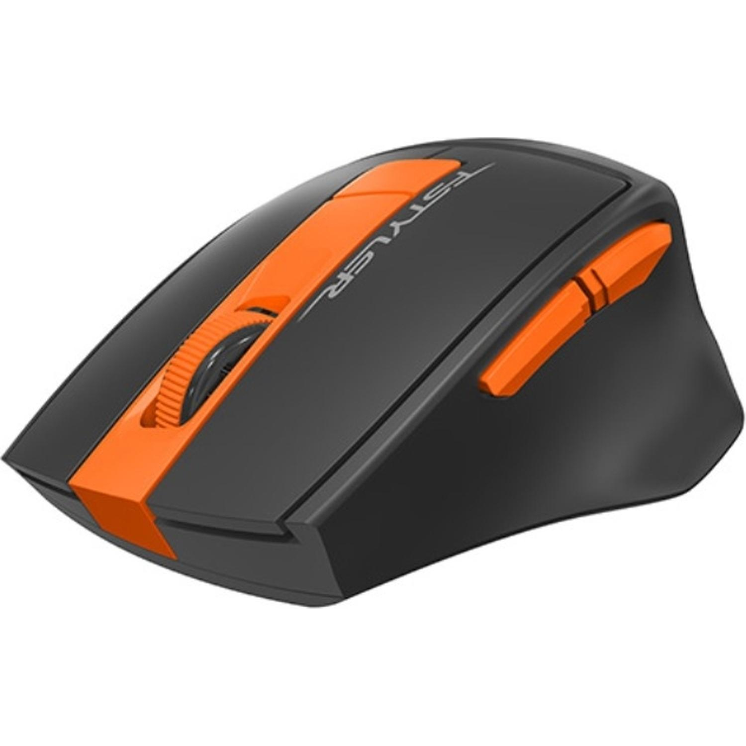 Мышь компьютерная A4 Fstyler FG30, беспроводная, 2000dpi, серый/оранжевый - фото 4