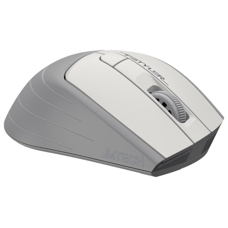 Мышь компьютерная A4 Fstyler FG30, беспроводная, 2000dpi, серый/белый - фото 6