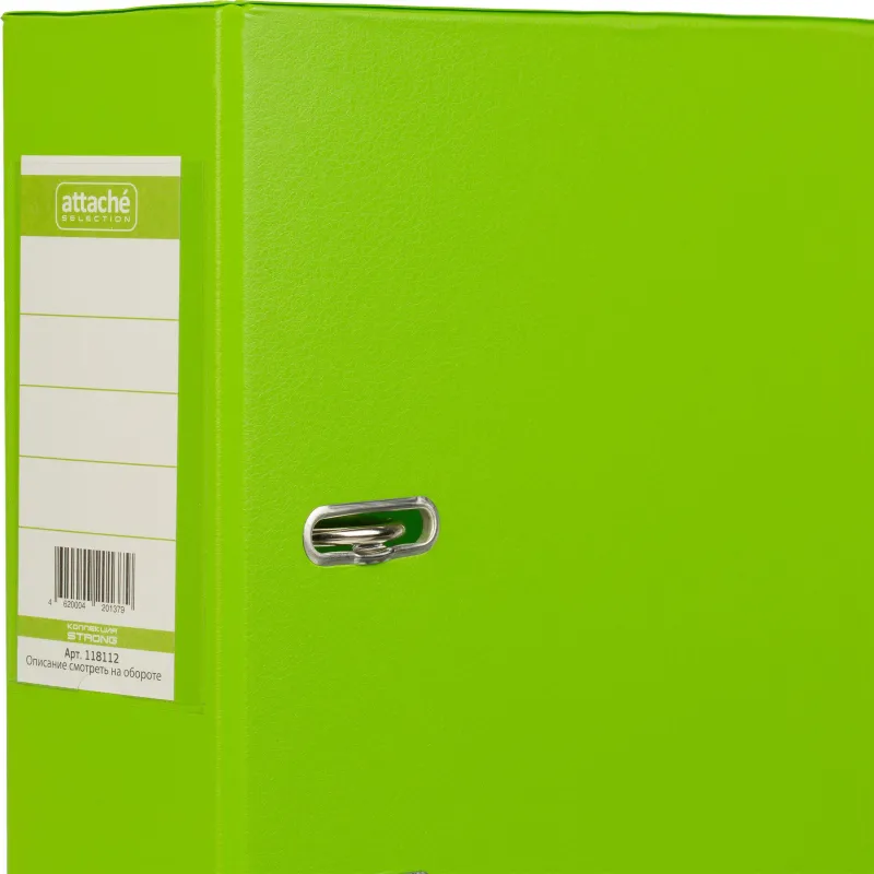 Папка-регистратор Strong Line  70мм, лайм, ПБП2, карм.кор - фото 8